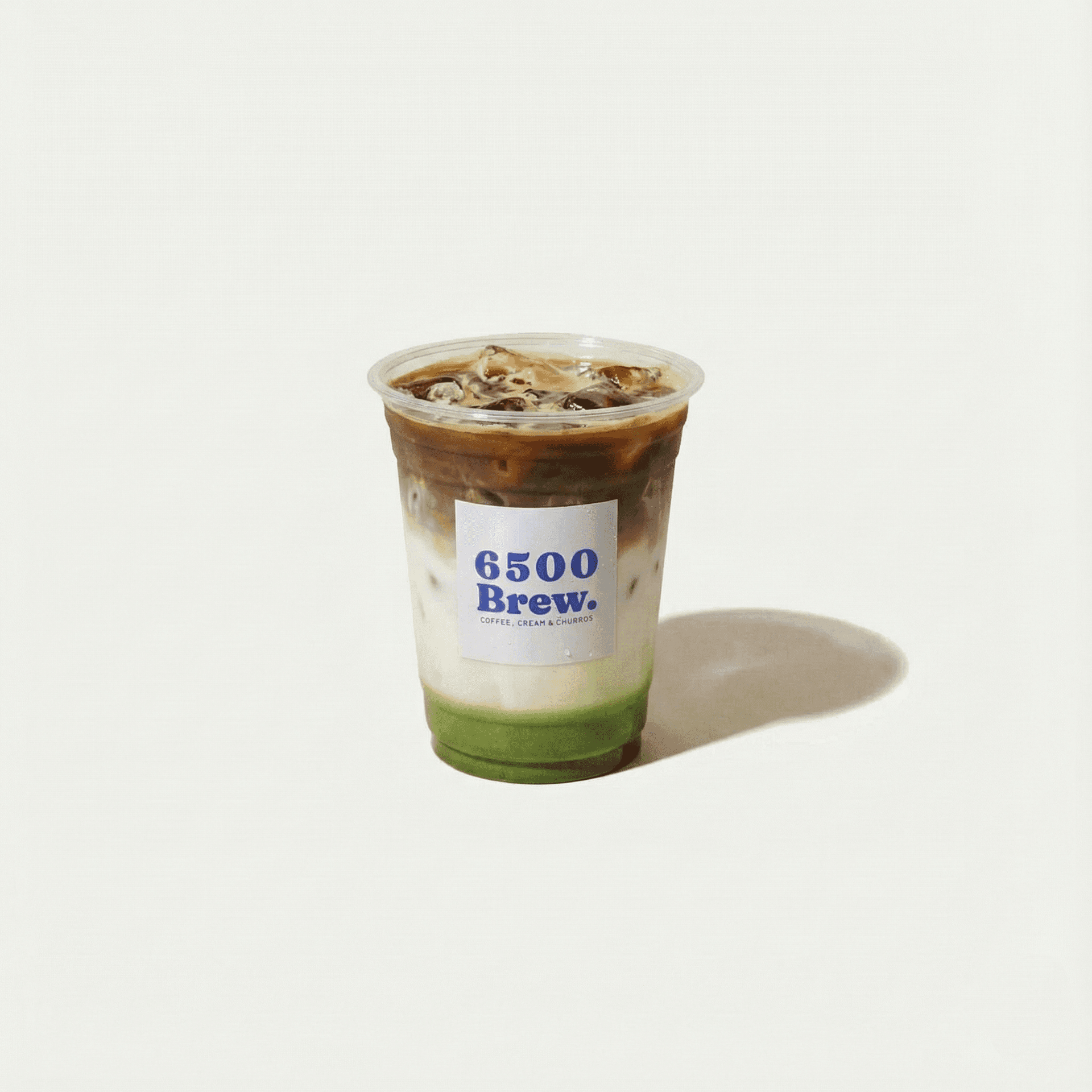 Iced Dirty Matcha Latte